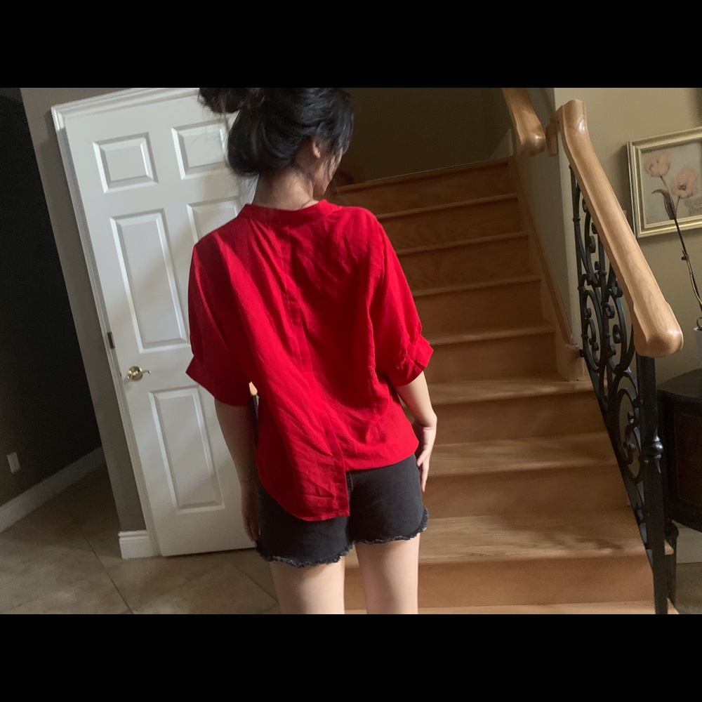 Nice red silk blouse